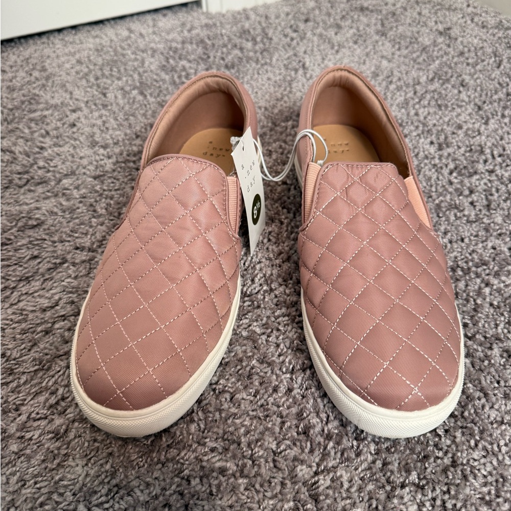 A New Day Women's Reese Memory Foam Insole Sneakers Pink Blush Size 8.5